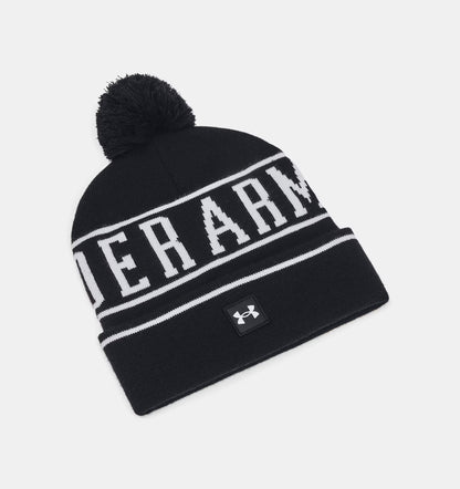 UA Halftime Pom Beanie Black/White