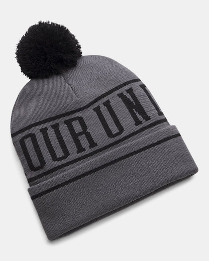 Halftime Pom Beanie Grey/Black