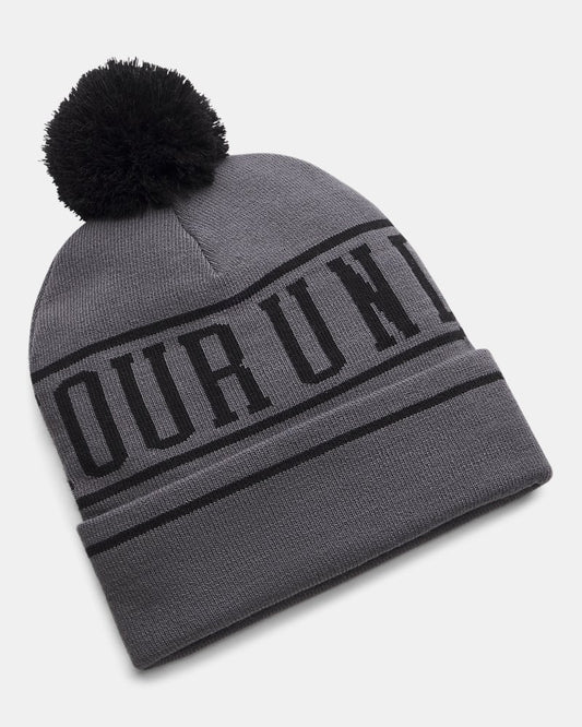 Halftime Pom Beanie Grey/Black