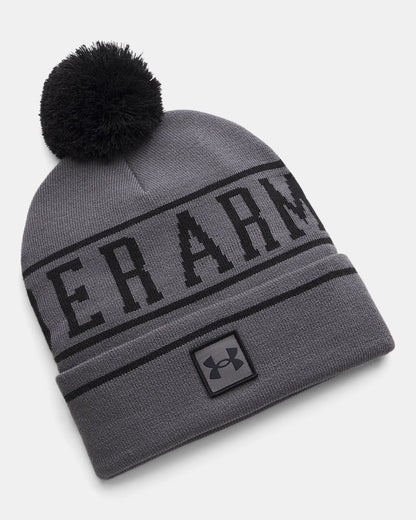 Halftime Pom Beanie Grey/Black