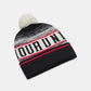 Halftime Pom Beanie Stone/Red/Black