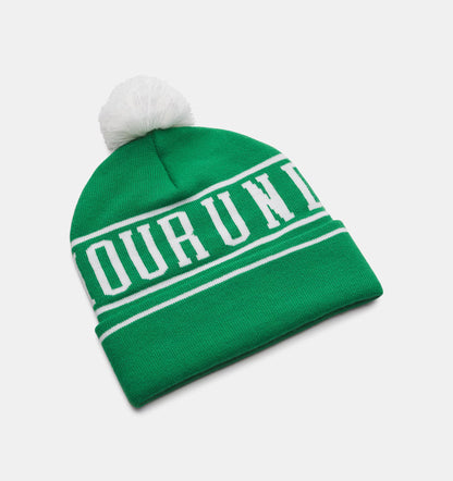 Halftime Pom Beanie Green