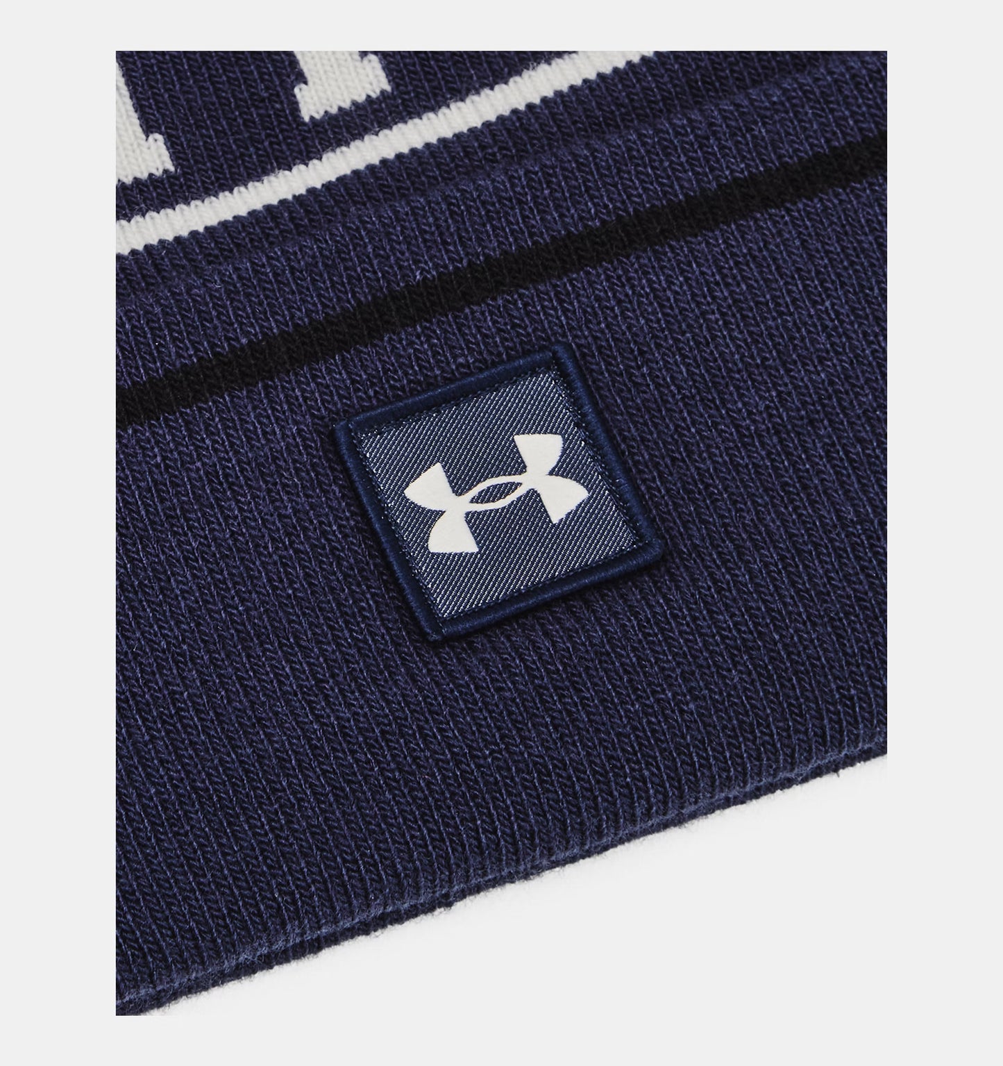 Halftime Pom Beanie Navy/White