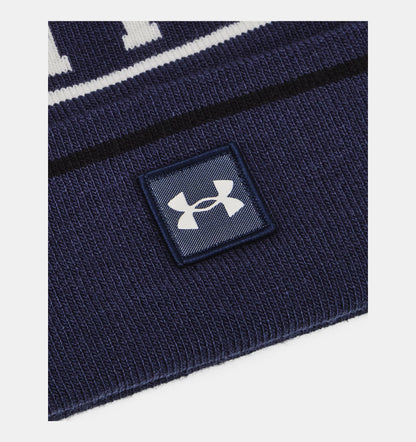 Halftime Pom Beanie Navy/White