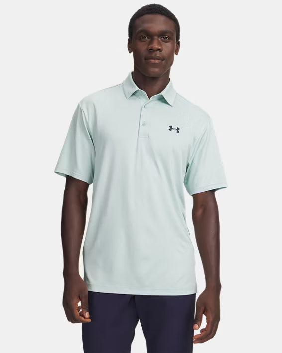 UA Playoff Jacquard Polo Enamel Blue/Refresh Mint