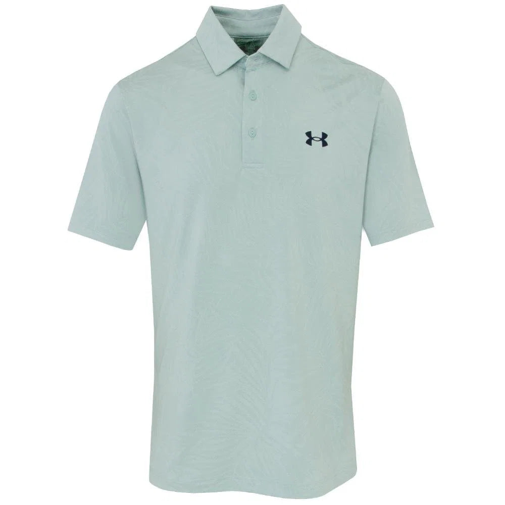 UA Playoff Jacquard Polo Enamel Blue/Refresh Mint