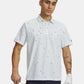 UA ArmourDry Printed Polo White/Enamel Blue/Navy