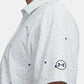 UA ArmourDry Printed Polo White/Enamel Blue/Navy
