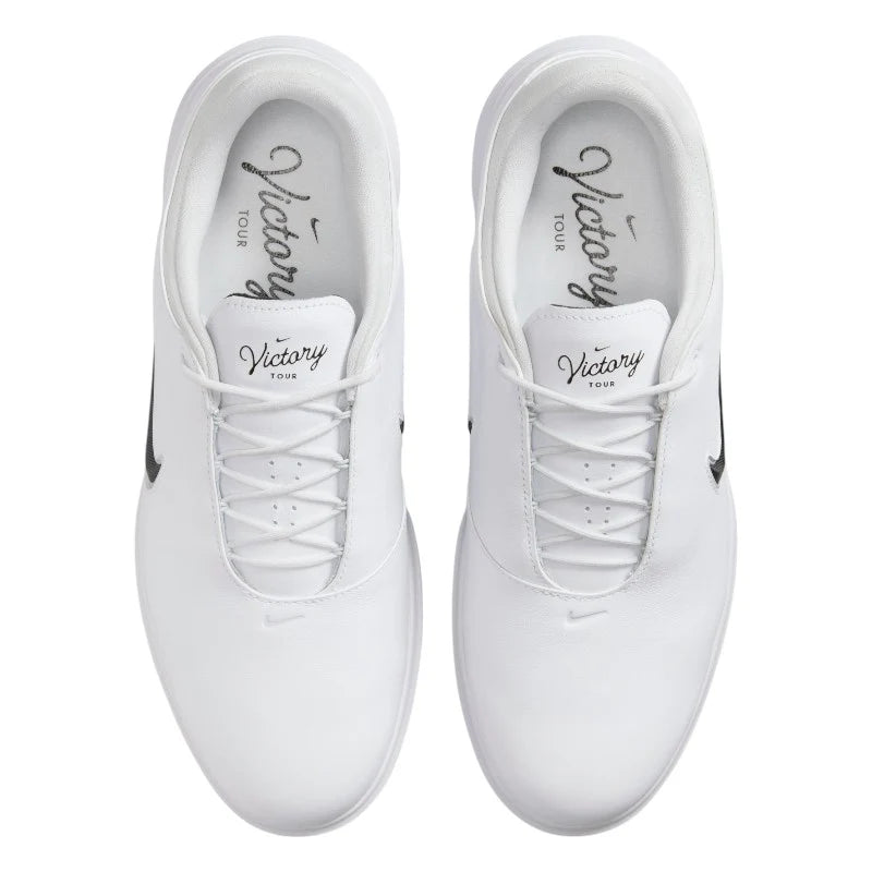 Nike Victory Tour 4 Waterproof Spiked Golf Shoes - White / Black