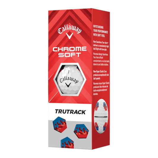 Chrome Soft 24 Trutrack 3-pk Blue/Red