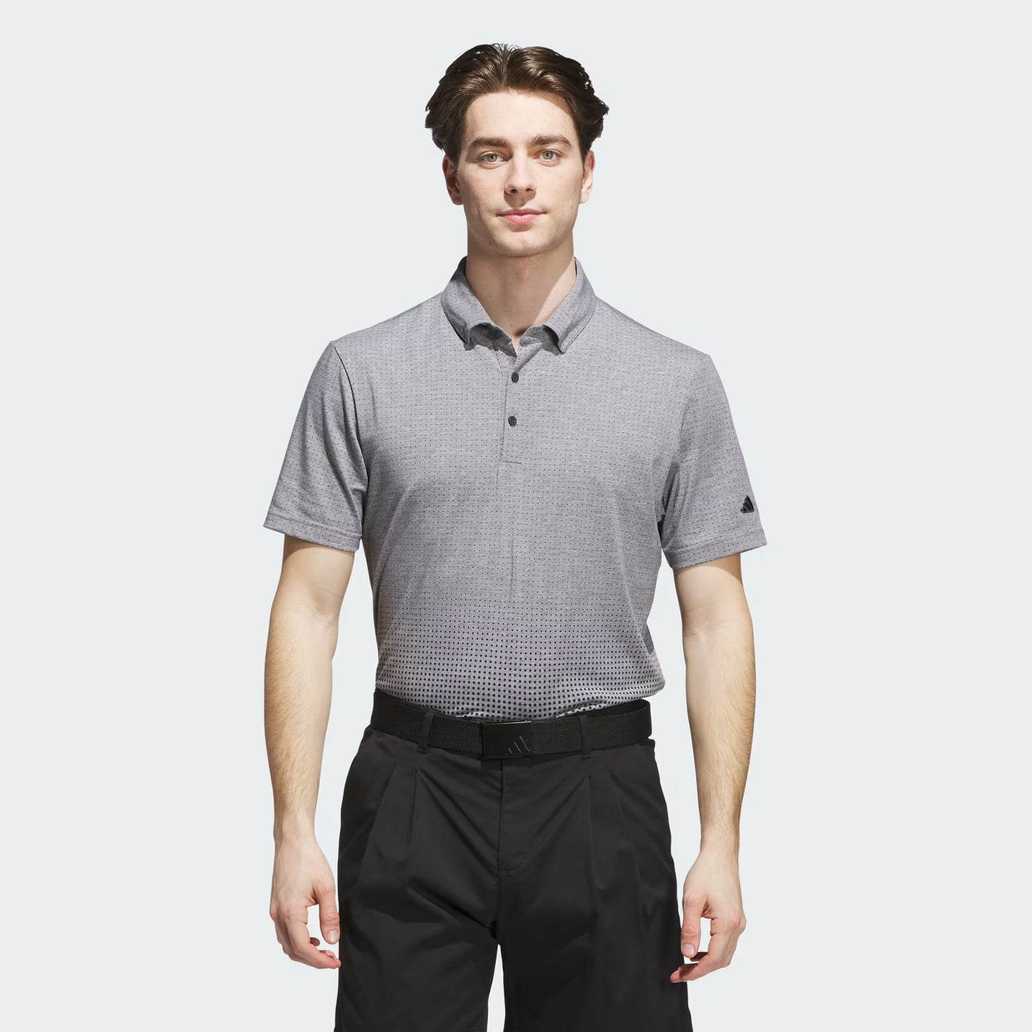 adidas Go-To Rise Print Golf Polo Shirt - Carbon