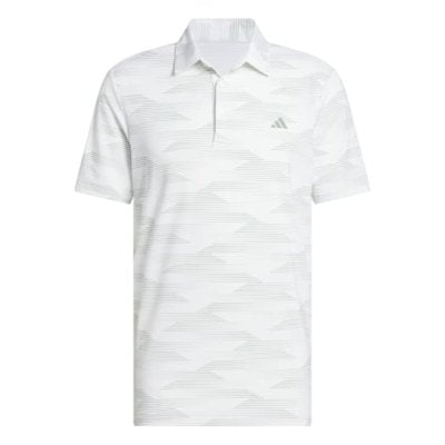 adidas Ultimate365 Speed Stripe Golf Polo Shirt - White / Green