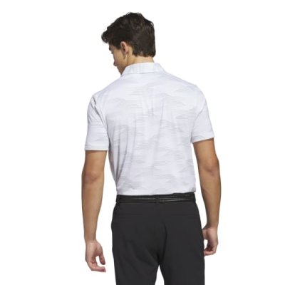 adidas Ultimate365 Speed Stripe Golf Polo Shirt - White / Green