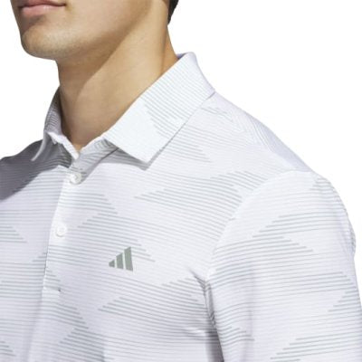 adidas Ultimate365 Speed Stripe Golf Polo Shirt - White / Green