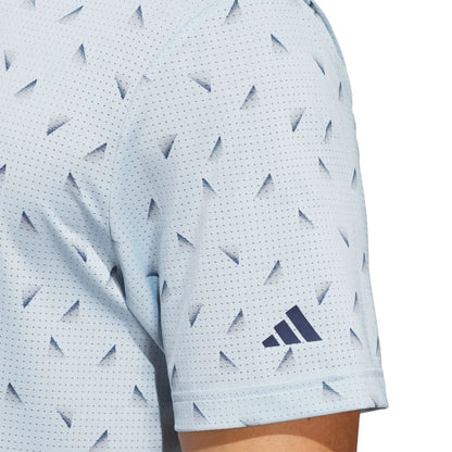 adidas Ultimate365 Printed Mesh Golf Polo Shirt - Blue