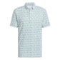 adidas Ultimate365 Micro Argyle Golf Polo Shirt - White / Pure Teal