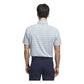 adidas Ultimate365 Micro Argyle Golf Polo Shirt - White / Pure Teal