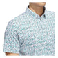 adidas Ultimate365 Micro Argyle Golf Polo Shirt - White / Pure Teal