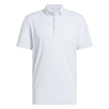 adidas Ultimate365 Stripe Golf Polo Shirt - Wonder Blue/White