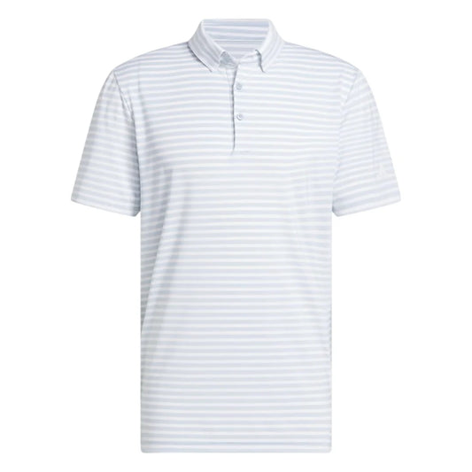 adidas Ultimate365 Stripe Golf Polo Shirt - Wonder Blue/White