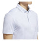 adidas Ultimate365 Stripe Golf Polo Shirt - Wonder Blue/White