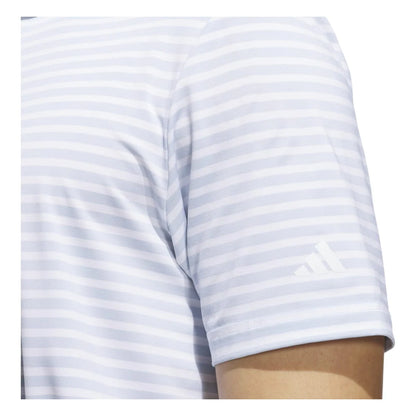 adidas Ultimate365 Stripe Golf Polo Shirt - Wonder Blue/White