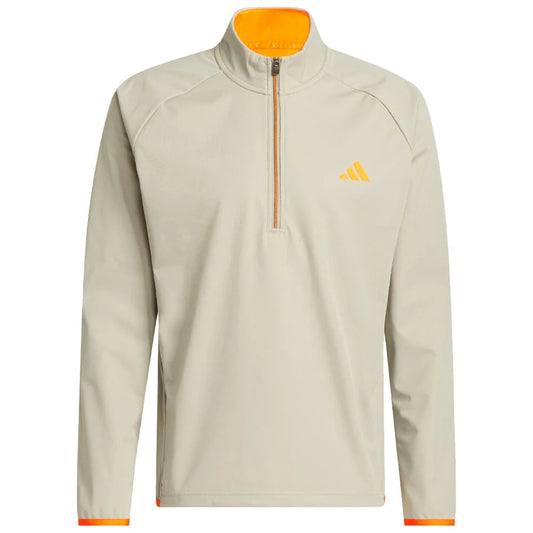 adidas Ultimate365 Durable Water Repellent Wind Quarter-Zip - Wonder Cargo / Lucid Orange