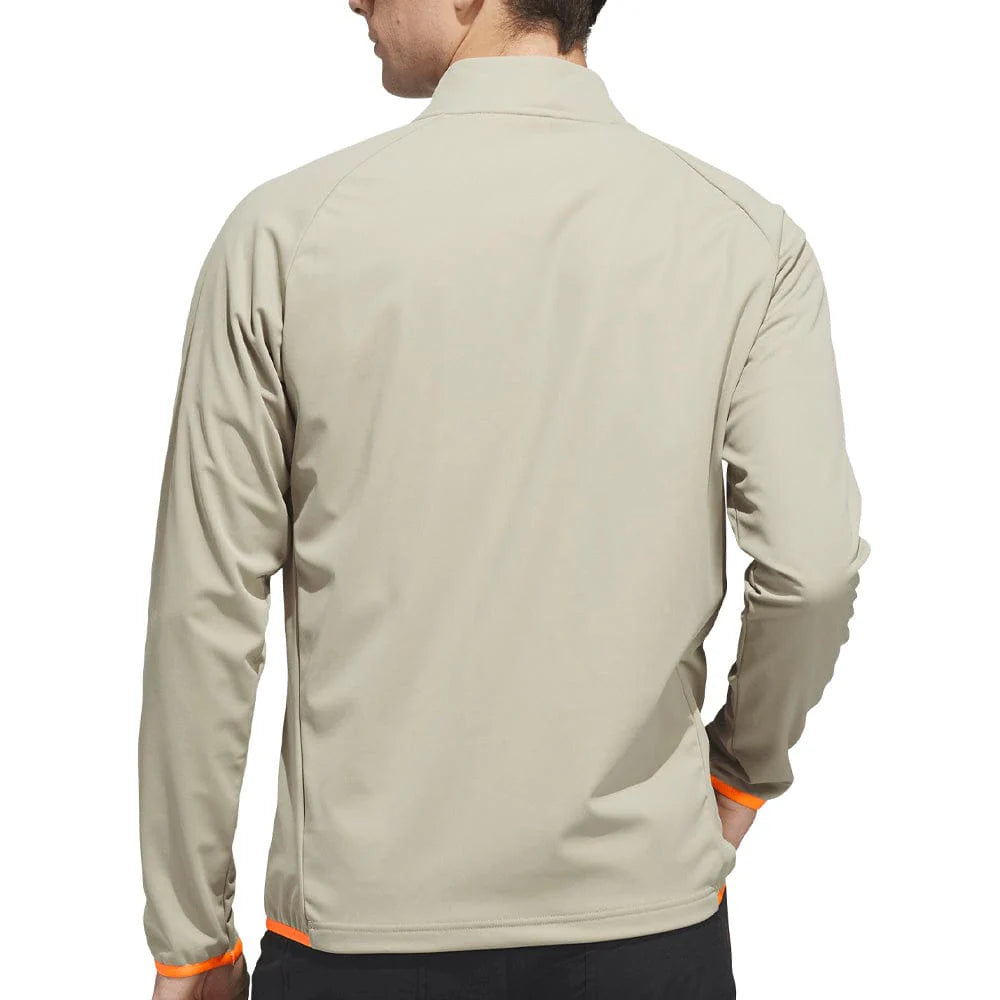 adidas Ultimate365 Durable Water Repellent Wind Quarter-Zip - Wonder Cargo / Lucid Orange