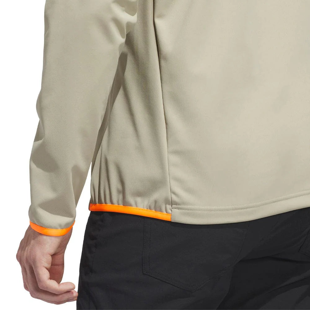 adidas Ultimate365 Durable Water Repellent Wind Quarter-Zip - Wonder Cargo / Lucid Orange