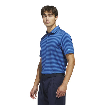 adidas Performance Stripe Golf Polo Shirt - Blue