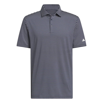 adidas Performance Stripe Golf Polo Shirt - White / Navy