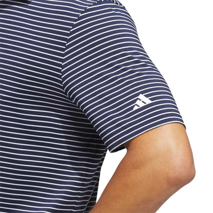 adidas Performance Stripe Golf Polo Shirt - White / Navy