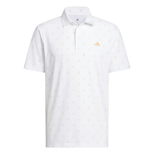 adidas Ultimate365 Essence Print Golf Polo Shirt - White