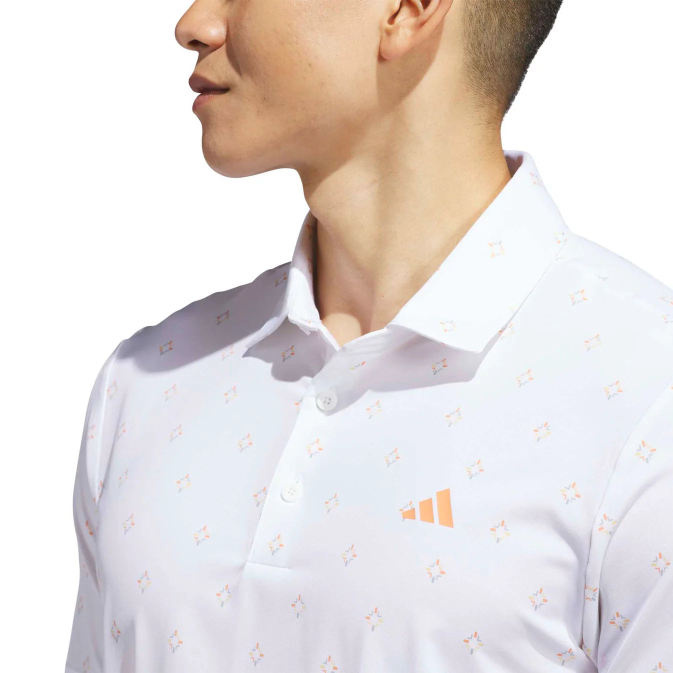 adidas Ultimate365 Essence Print Golf Polo Shirt - White