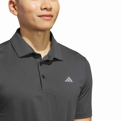 adidas Performance Textured Golf Polo Shirt - Carbon / Black