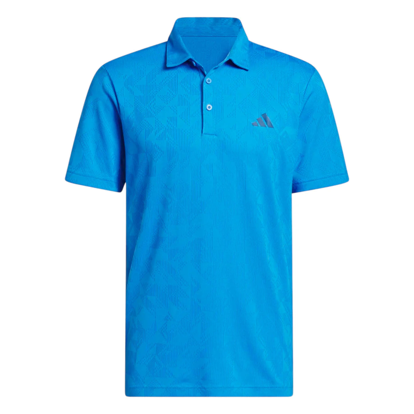 adidas Ultimate365 Textured Jacquard Golf Polo Shirt - Blue