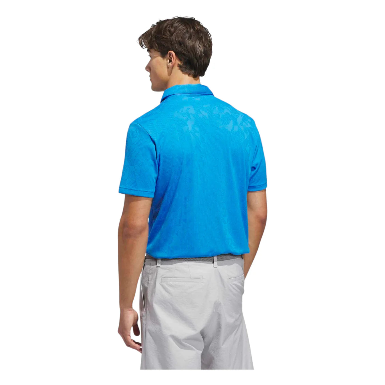 adidas Ultimate365 Textured Jacquard Golf Polo Shirt - Blue