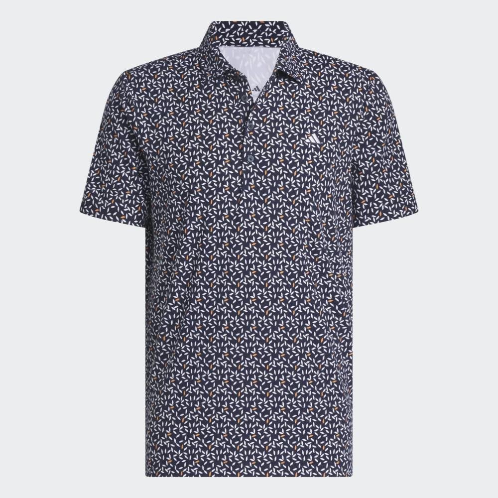 adidas Ultimate365+ Soft Print Golf Polo Shirt - Navy / White