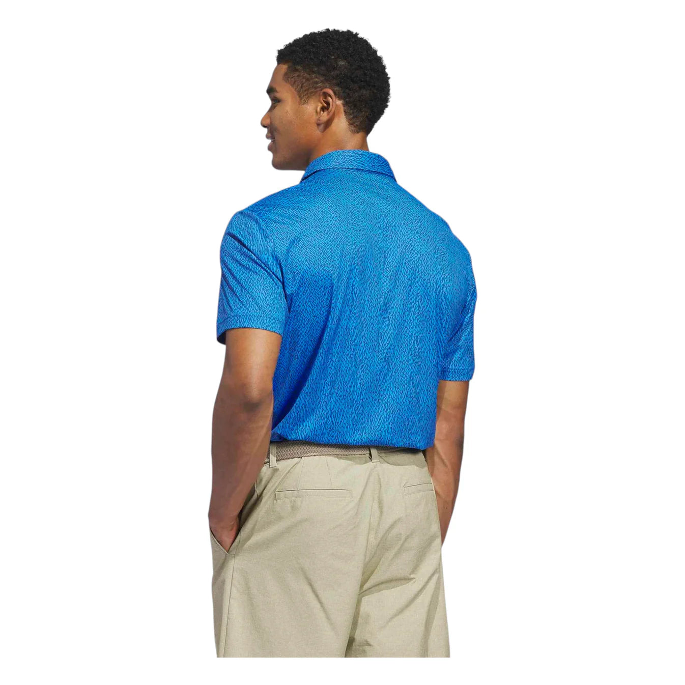 adidas Ultimate365 Feather Print Golf Polo Shirt - Blue