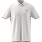 adidas Ultimate365 Mesh Print Golf Polo Shirt - White / Dusky Orange