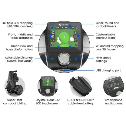 Motocaddy M5 GPS Electric Trolley - Black / Blue - 2026