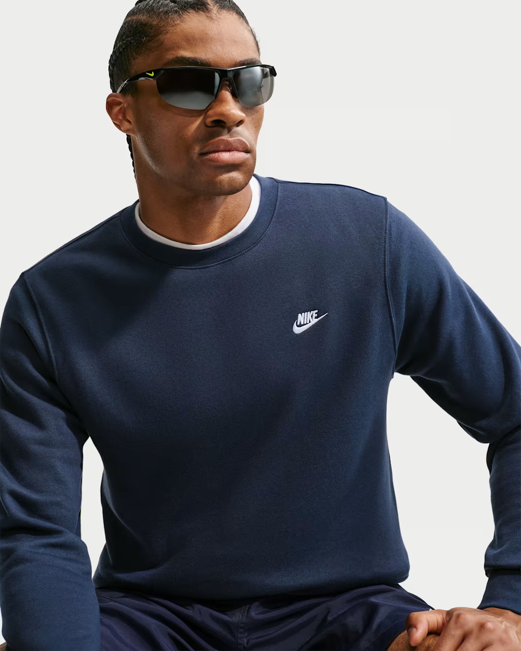 Nike Club BB Crew Sweatshirt - Obsidian / White