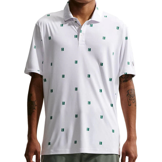 Nike Dri-FIT Par 5 Icon Stack Polo Shirt - White / Malachite