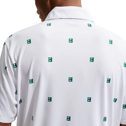 Nike Dri-FIT Par 5 Icon Stack Polo Shirt - White / Malachite