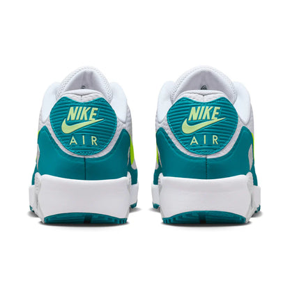 Nike Air Max 90G Waterproof Spikeless Golf Shoes - White / Volt / Bright Spruce