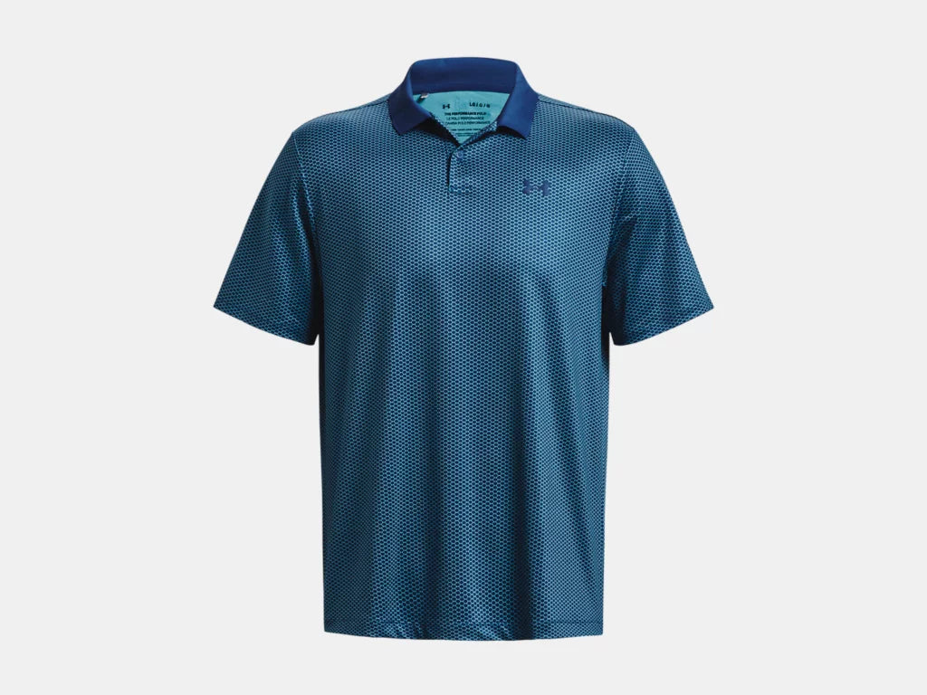 UA Perf 3.0 Printed Polo Blue Mirage