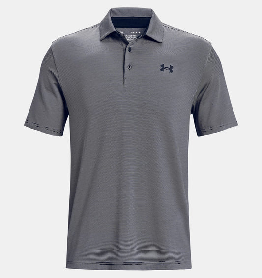 UA playoff 3.0 Stripe Polo Midnight Navy/White