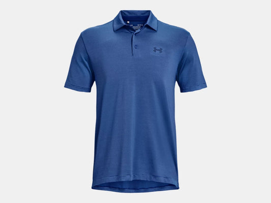 UA Playoff 3.0 Stripe Polo Mirage Blue/Glacier Blue/