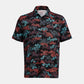 UA Playoff 3.0 Printed Polo Black/Hydro Teal/Black