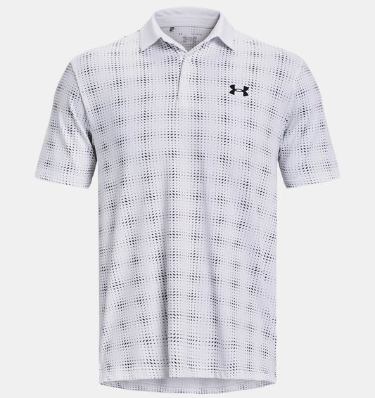 UA Playoff 3.0 Printed Polo Midnight White/Midnight Navy